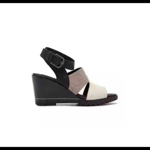 Sorel After Hours Color Block Wedge Sandals - Picture 2 of 4